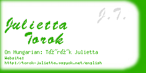 julietta torok business card